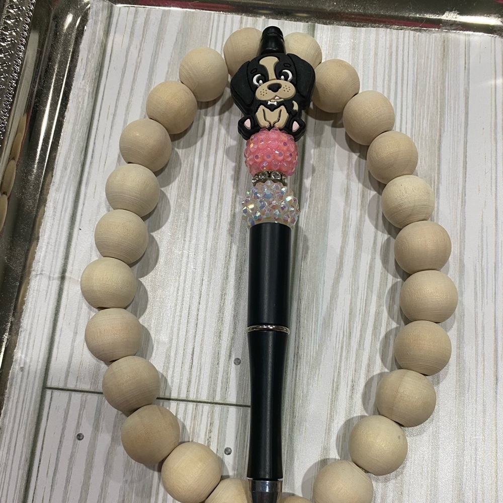 Beaded Pen with Dog Bead